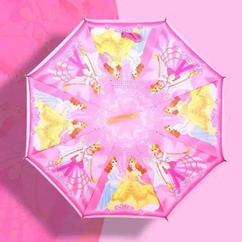 Children's Colorful Handle Reverse Umbrella Set Baby Cartoon Umbrella - EX-STOCK Canada