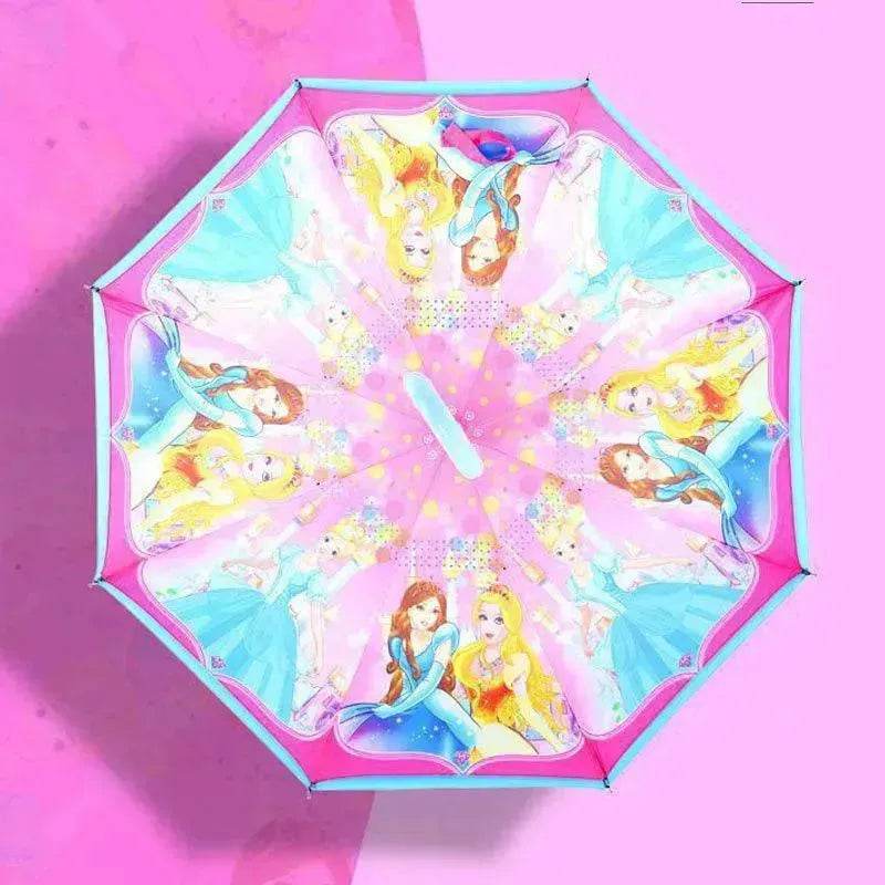 Children's Colorful Handle Reverse Umbrella Set Baby Cartoon Umbrella - EX-STOCK Canada