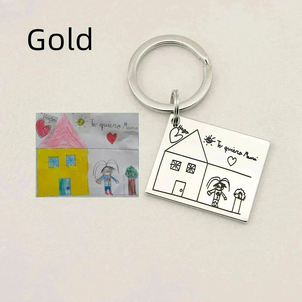 Children's Realistic Hand Drawn Laser Painting Keychain - EX-STOCK Canada
