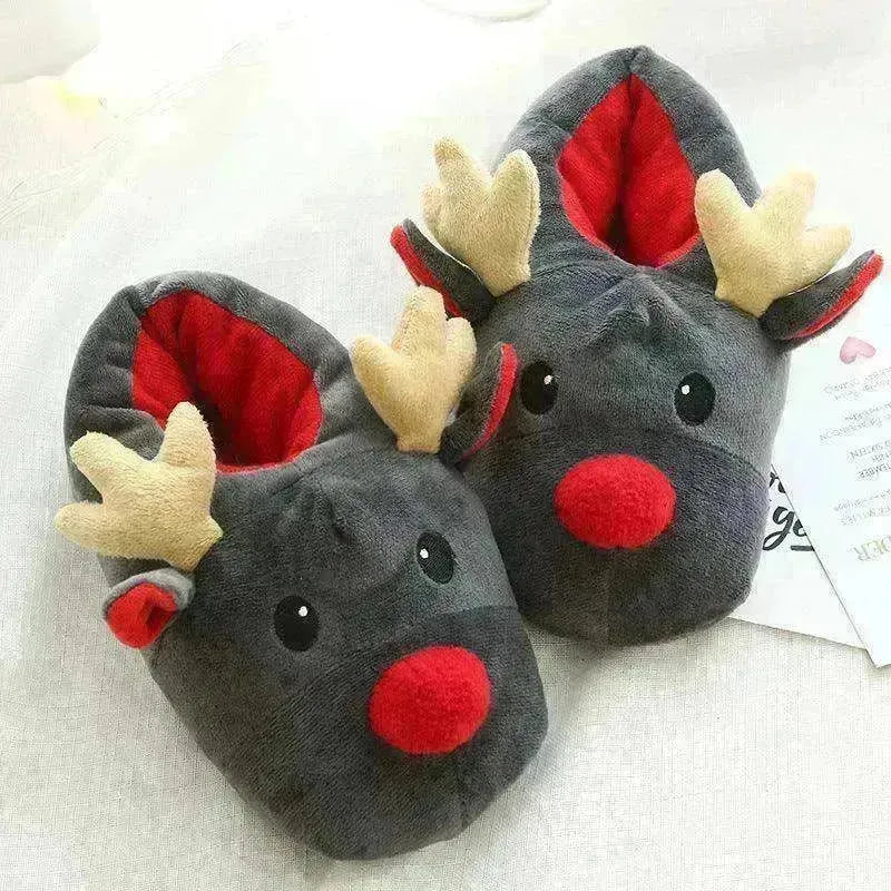 Christmas Shoes Cute Elk Home Slippers - EX-STOCK CANADA
