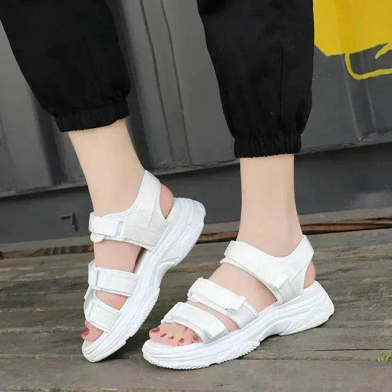 Classy Trendy Women's Fashion Velcro Platform Casual Chunky Sandals - EX-STOCK Canada