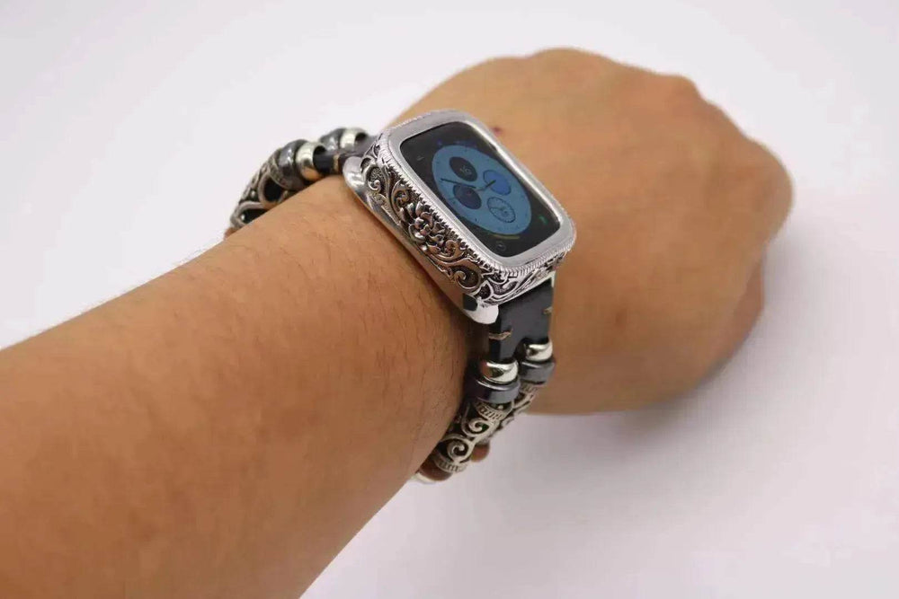 Classy Vintage Carved Watch Protective Case Compatible with Apple Smart Watch - EX-STOCK Canada
