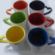 Coated Mug Heart Shaped Handle Inner Color Cup Ceramic Cup Customized - EX-STOCK Canada