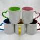 Coated Mug Heart Shaped Handle Inner Color Cup Ceramic Cup Customized - EX-STOCK Canada