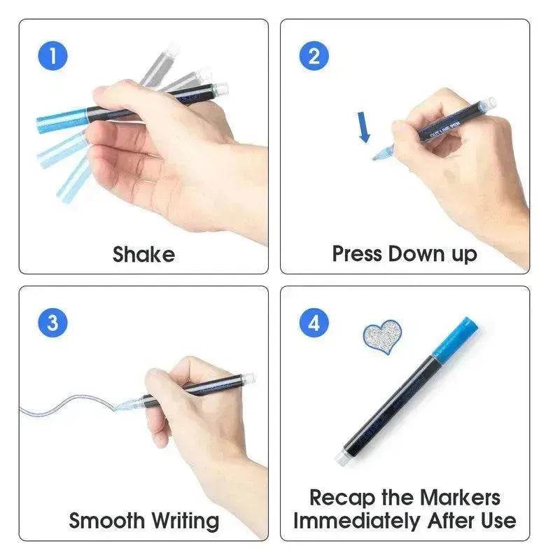 Color Double Line Signature Highlighter Pen And Drawn - EX-STOCK Canada