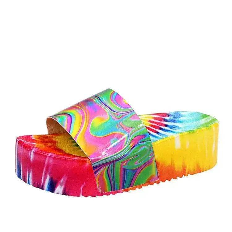 Color Printing Plus Size Slippers Women Platform Sandals And Slippers Beach Shoes Women - EX-STOCK Canada