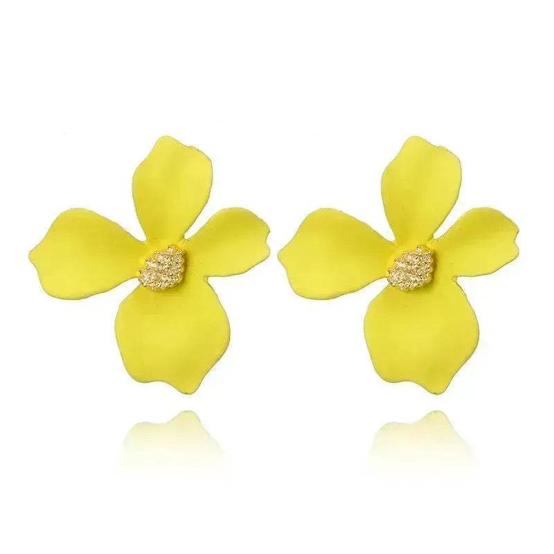 Colorful Double flower Stud earrings for Women - EX-STOCK Canada