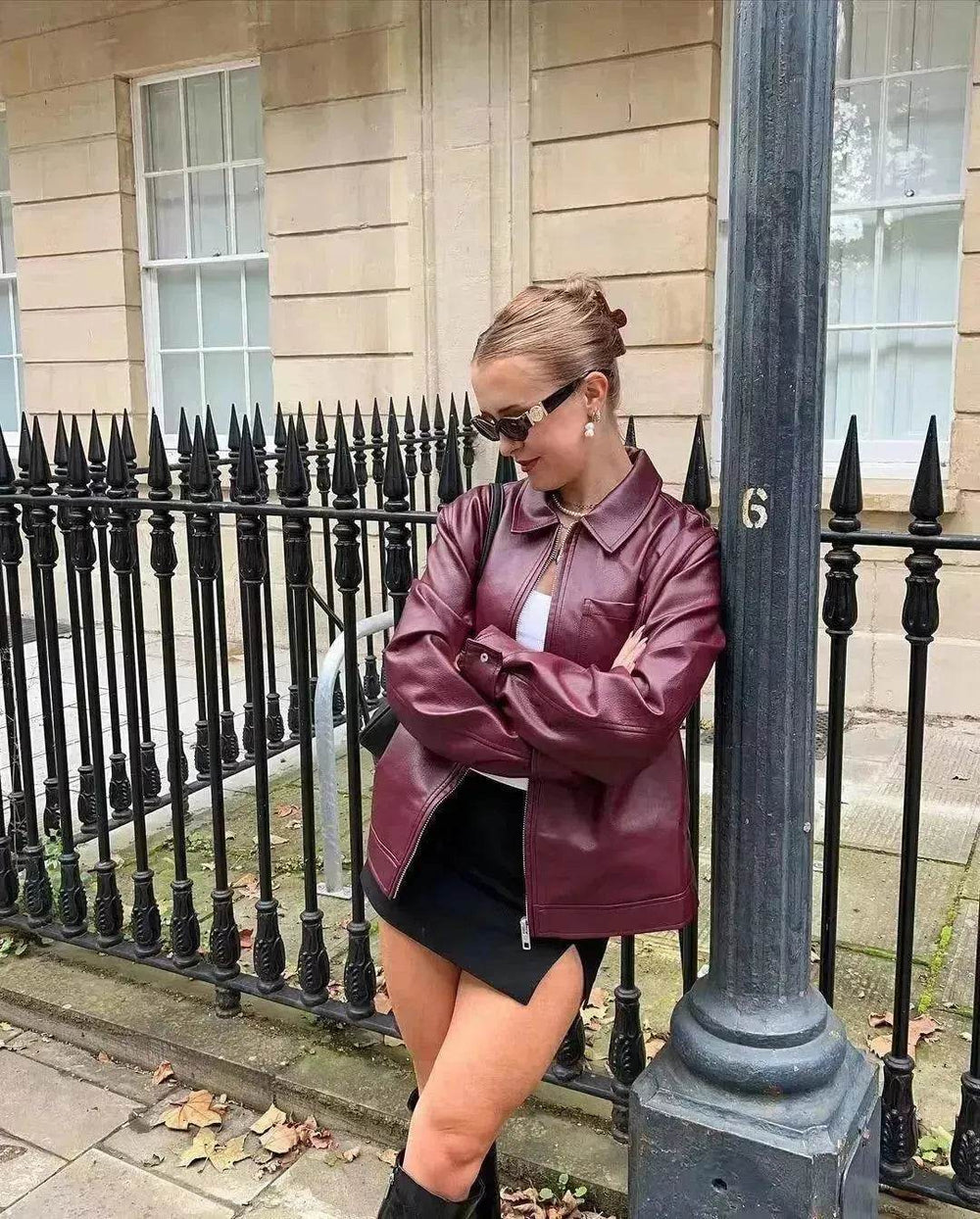 Cool And Wild Lapel Leather Biker's Leather Jacket - EX-STOCK Canada