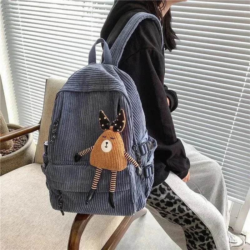 Corduroy Schoolbag, Middle School Student, Junior High School Student - EX-STOCK Canada
