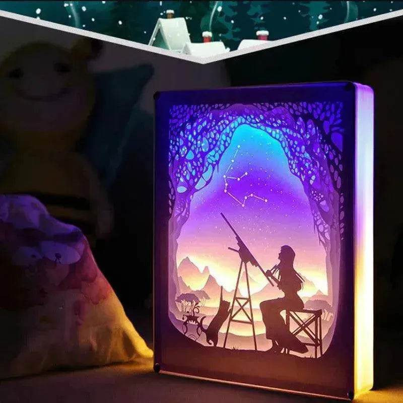 Creative 3D Hollow Paper-cut Light And Shadow Carving Lamp - EX-STOCK Canada