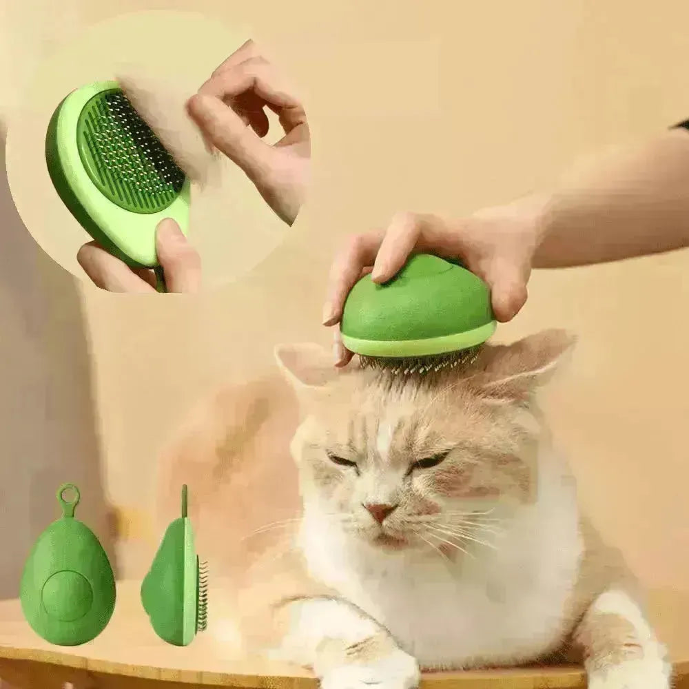 Creative Cat Grooming Comb Portable Massage Brush One-Button Remove Floating Hair Scraper Cats Dogs Pet Self Cleaning Tool Accessories - EX-STOCK CANADA