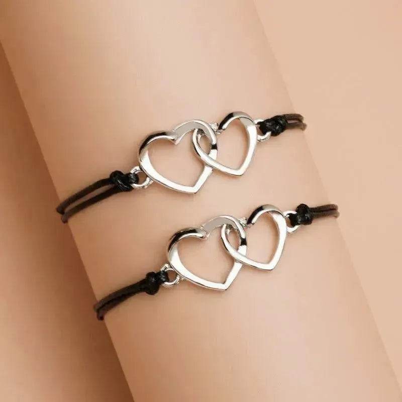 Creative Heart Shaped Wax Thread Braided Bracelet - EX-STOCK Canada