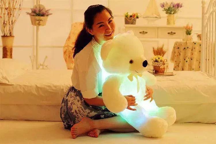 Creative Light Up LED Teddy Bear Stuffed Animals Plush Toy Colorful Glowing Christmas Gift For Kids Pillow - EX-STOCK Canada