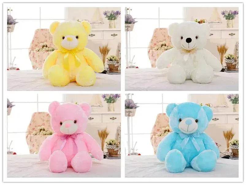 Creative Light Up LED Teddy Bear Stuffed Animals Plush Toy Colorful Glowing Christmas Gift For Kids Pillow - EX-STOCK Canada