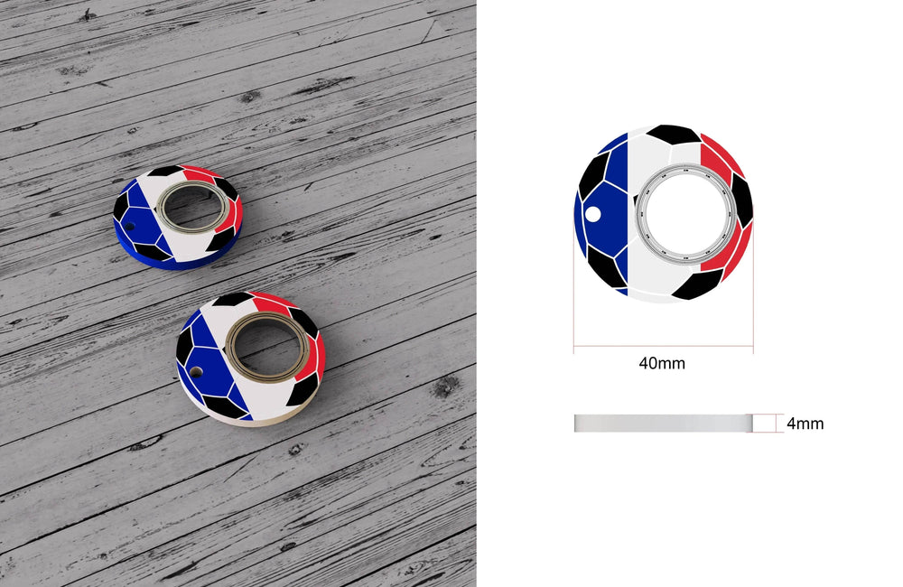 Creative Soccer World Teams Fidget Spinner Anti-Anxiety Relieves Stress Toy Keychain - EX-STOCK Canada