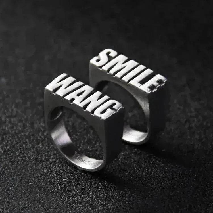 Customized Alphabet Couple Ring Customized Sterling Silver Couple Style - EX-STOCK Canada
