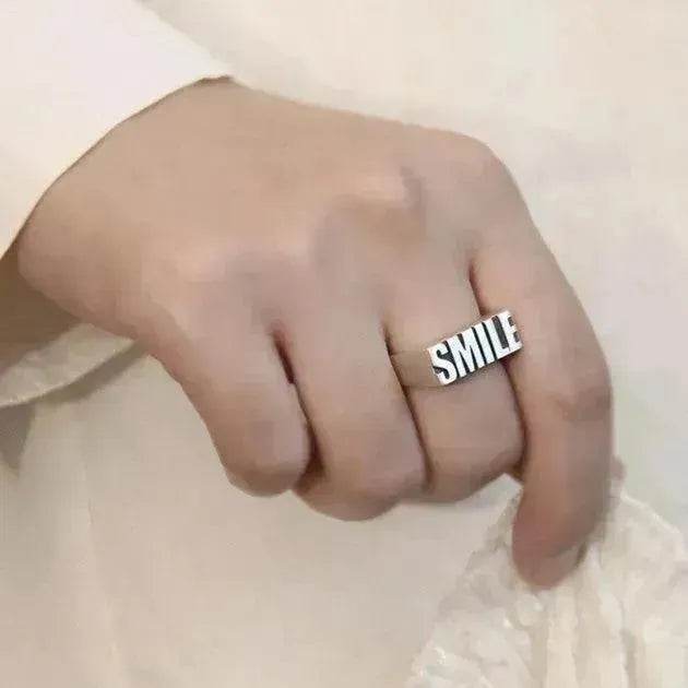 Customized Alphabet Couple Ring Customized Sterling Silver Couple Style - EX-STOCK Canada