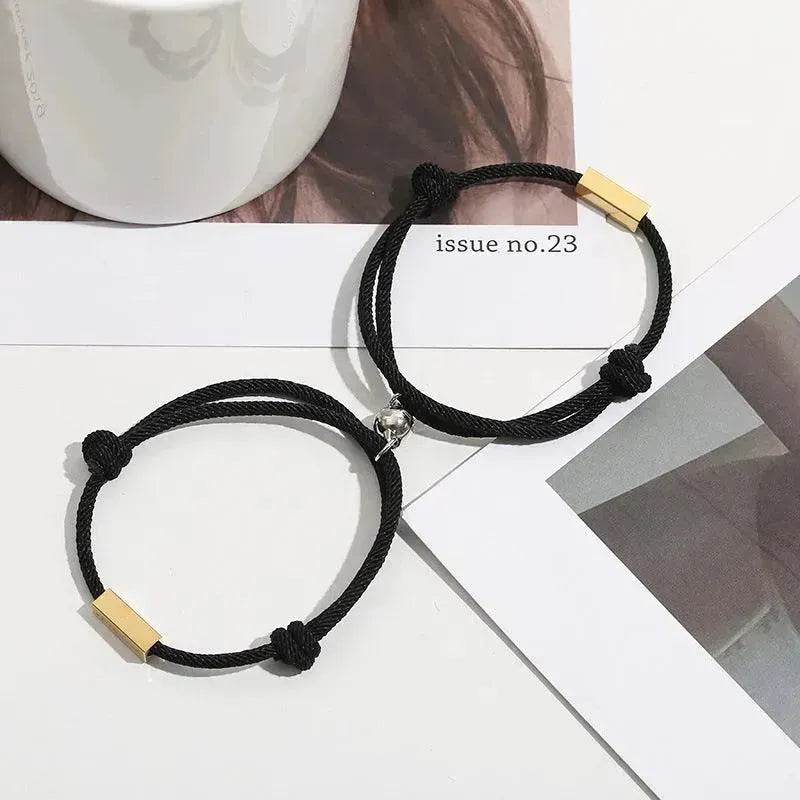 Customized Name Bracelet Eternal Love Magnet Staniless Steel Couples Bracelet - EX-STOCK Canada