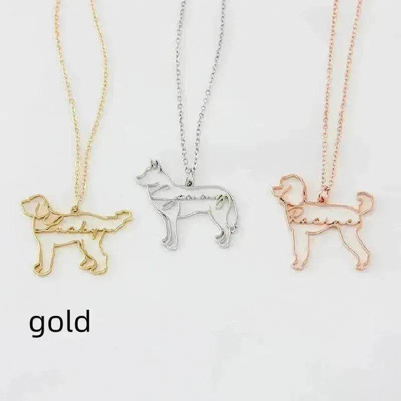 Customized Pet Shape Name Pendant Stainless Steel Necklaces For Women Personalized Cat Necklace Animal Memorial For Pet Lover - EX-STOCK Canada