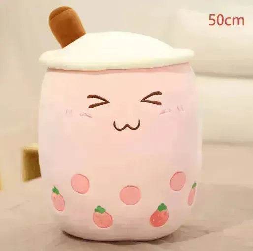 Cute Fruit Drink Plush Stuffed Soft Strawberry Milk Tea Plush Boba Tea Cup Toy Bubble Tea Pillow Cushion Kids Gift - EX-STOCK Canada