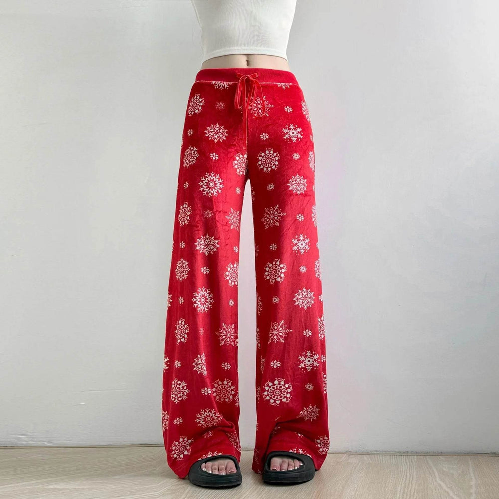 Snowflake Casual Straight Leg trouser Pants For Women - EX-STOCK Canada