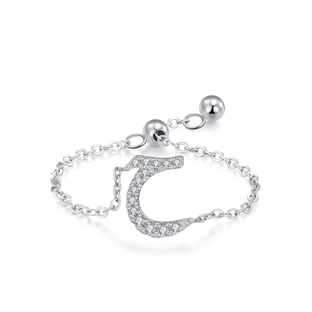 Chaîne extractible en argent sterling S925 avec lettres arabes style niche, assortie et empilableEX-STOCK Canada