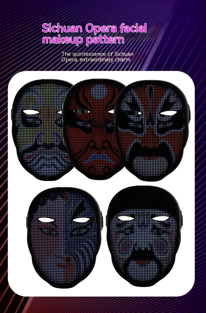 Maschere per il viso di Halloween Maschera luminosa a LED a colori completi Maschera che cambia volto Accessori per feste e barEX-STOCK Canada