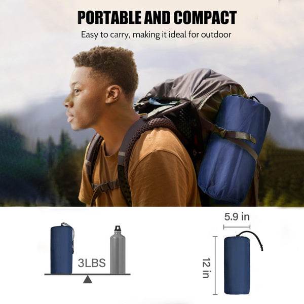 Double Air Mattress With Pillow, Built-in Foot Pump, 4-inch Camping Air Mattress, For Backpacking, Hiking, Traveling-It Is Prohibited To Sell On Walmart And Does Not Ship On Weekends - EX-STOCK Canada