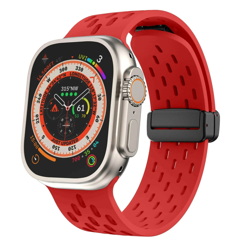Replaceable Silicone Mesh Magnetic Buckle watch strap for Apple iwatch - EX-STOCK Canada