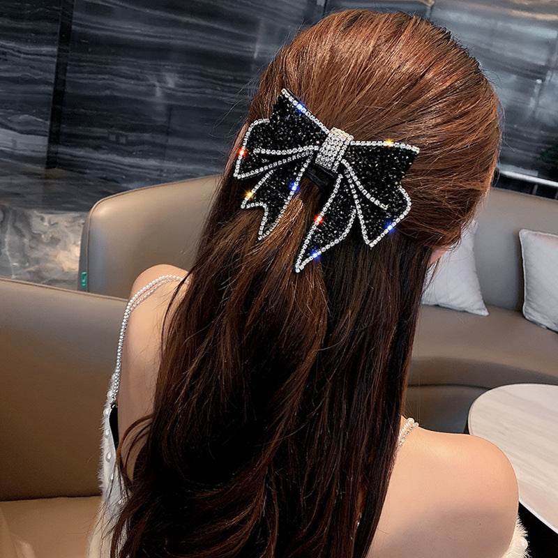 Spring Rhinestone Bow Hair Clip Barrette - EX-STOCK Canada