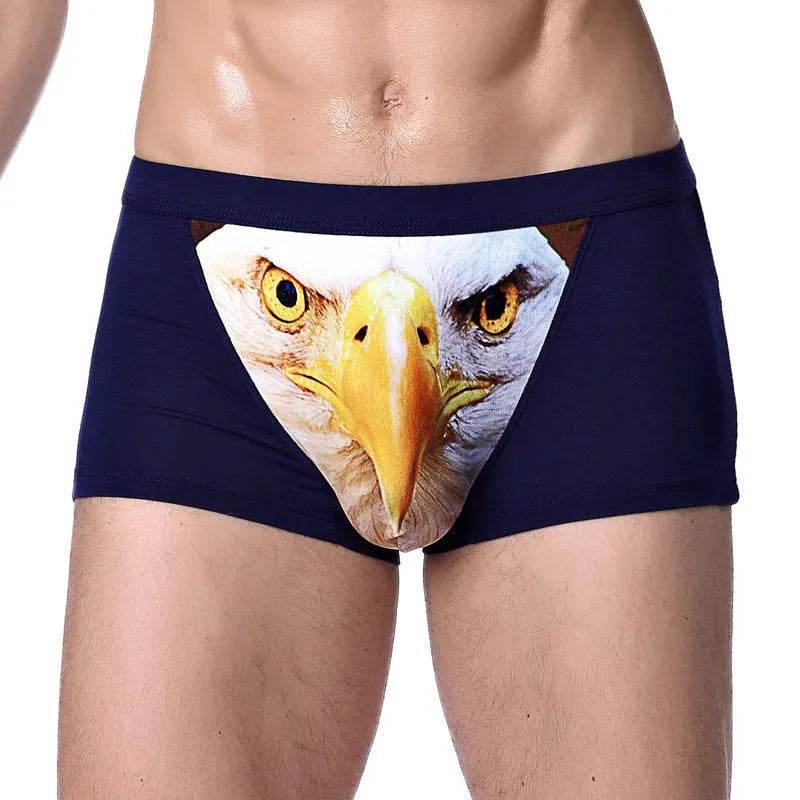 Printed Wolf Head Big Bird Men's Boxer Briefs Underwear - EX-STOCK Canada