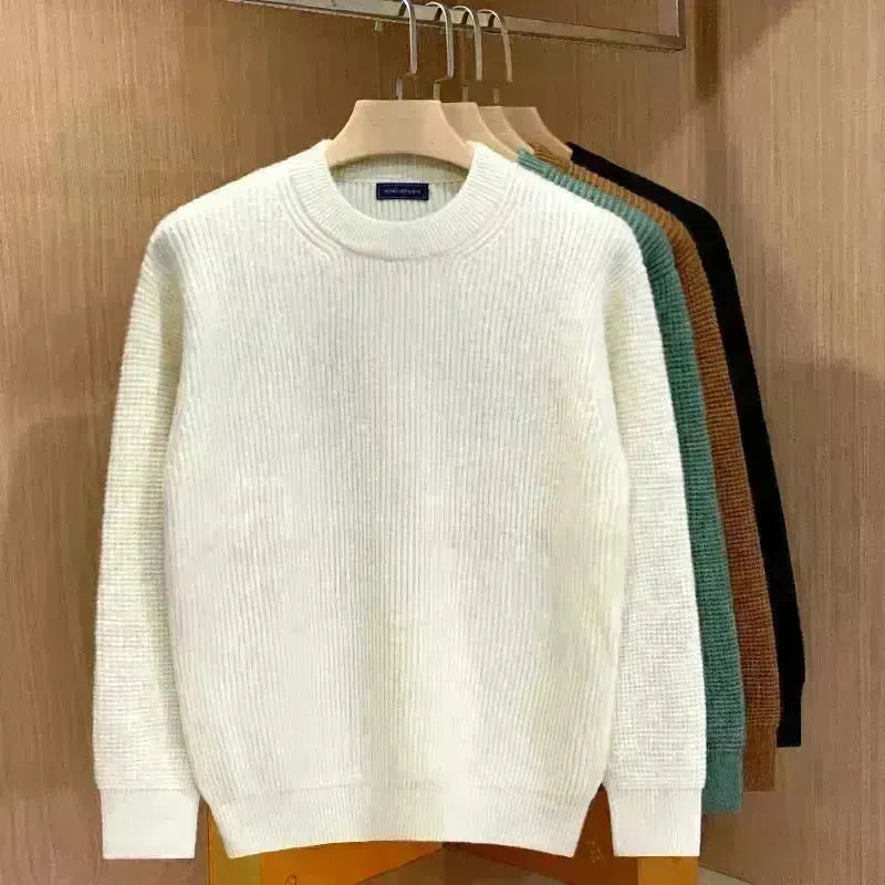 Automne Fashion Tricot en laine épais pullouage rond Pull pour les hommes