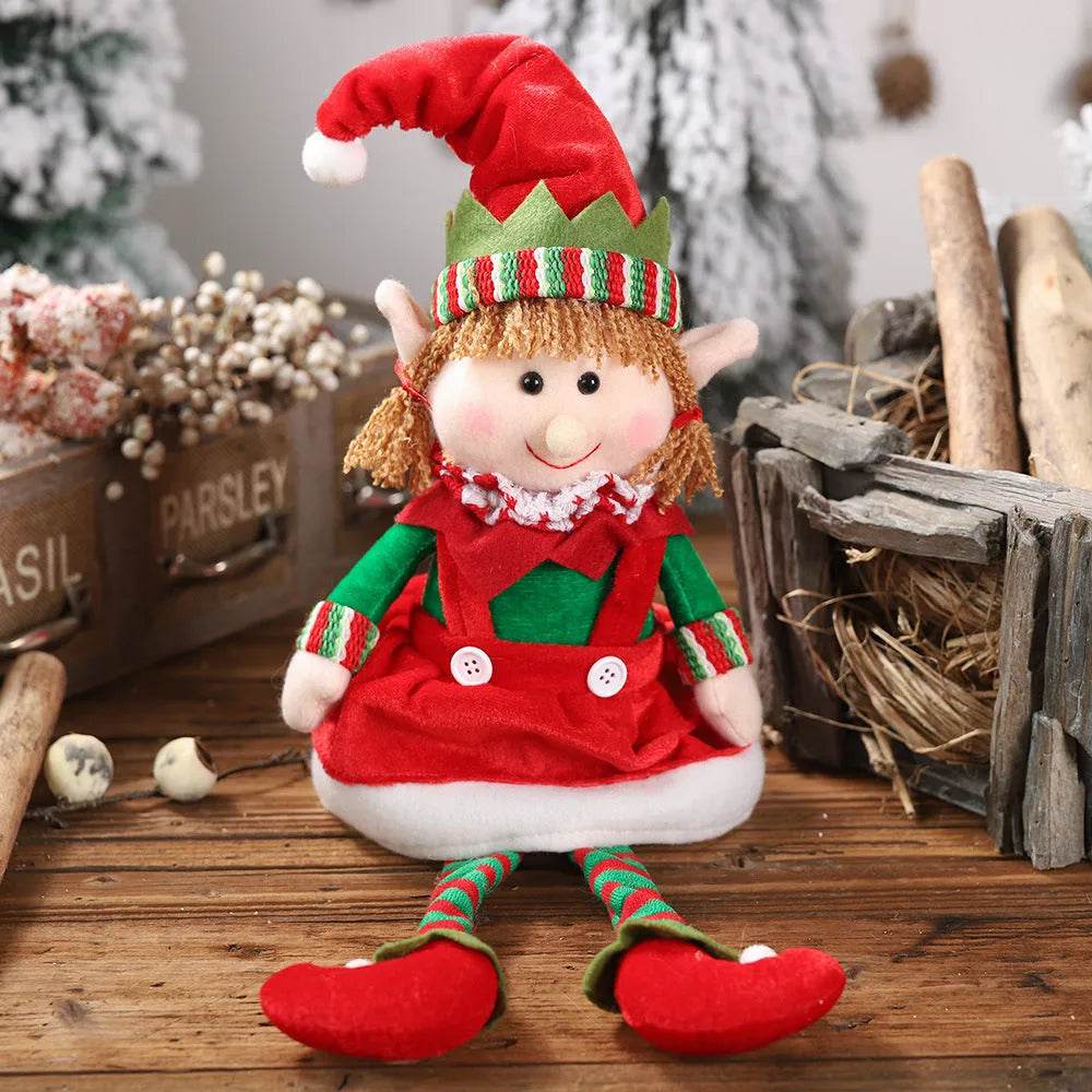Christmas Hanging Legs Sitting Doll Ornaments - EX-STOCK Canada