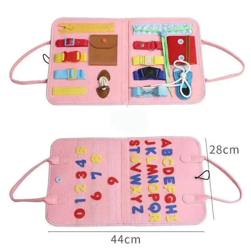 New Busy Book Children's Busy Board Dressing And Buttoning Learning Baby Early Education Preschool Sensory Learning Toy - EX-STOCK Canada