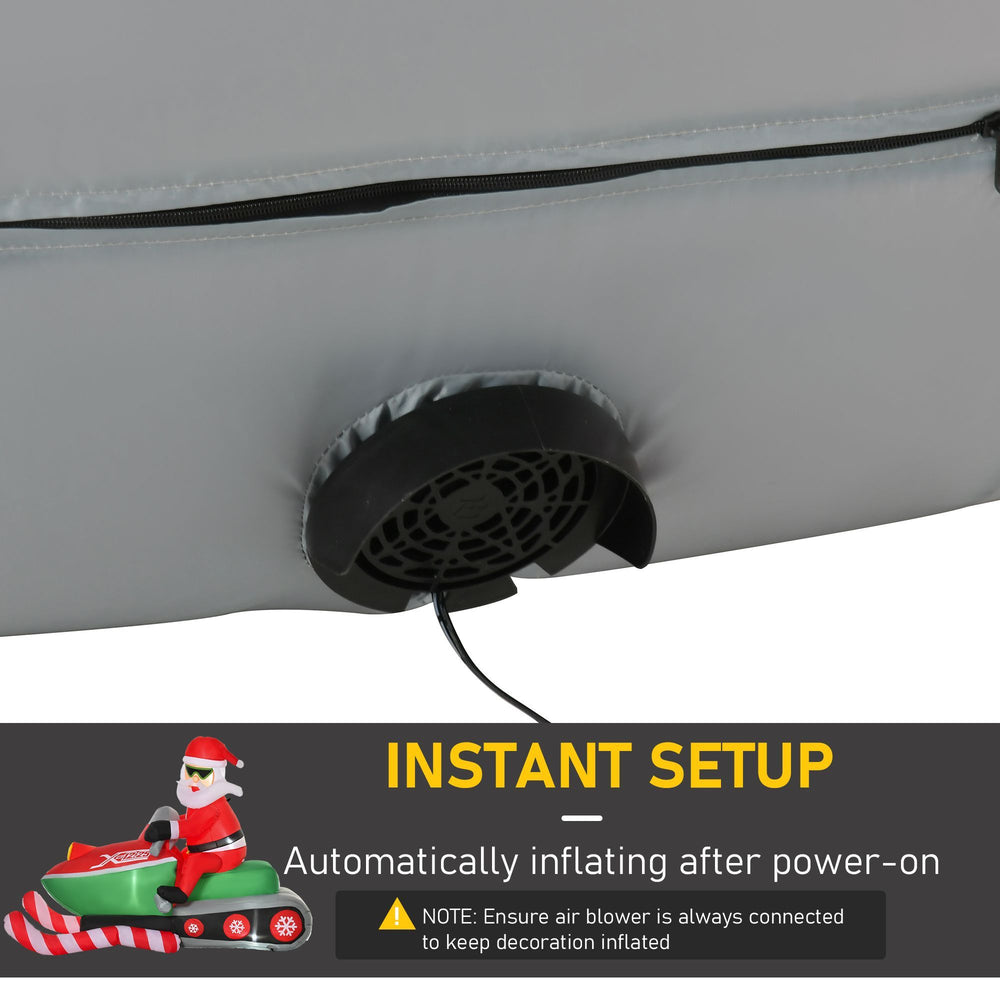 5.2ft Christmas Inflatable Santa Claus With Snowmobile, LED Lighted For Home Indoor Outdoor Garden Lawn Decoration Party Prop EX-STOCK Canada