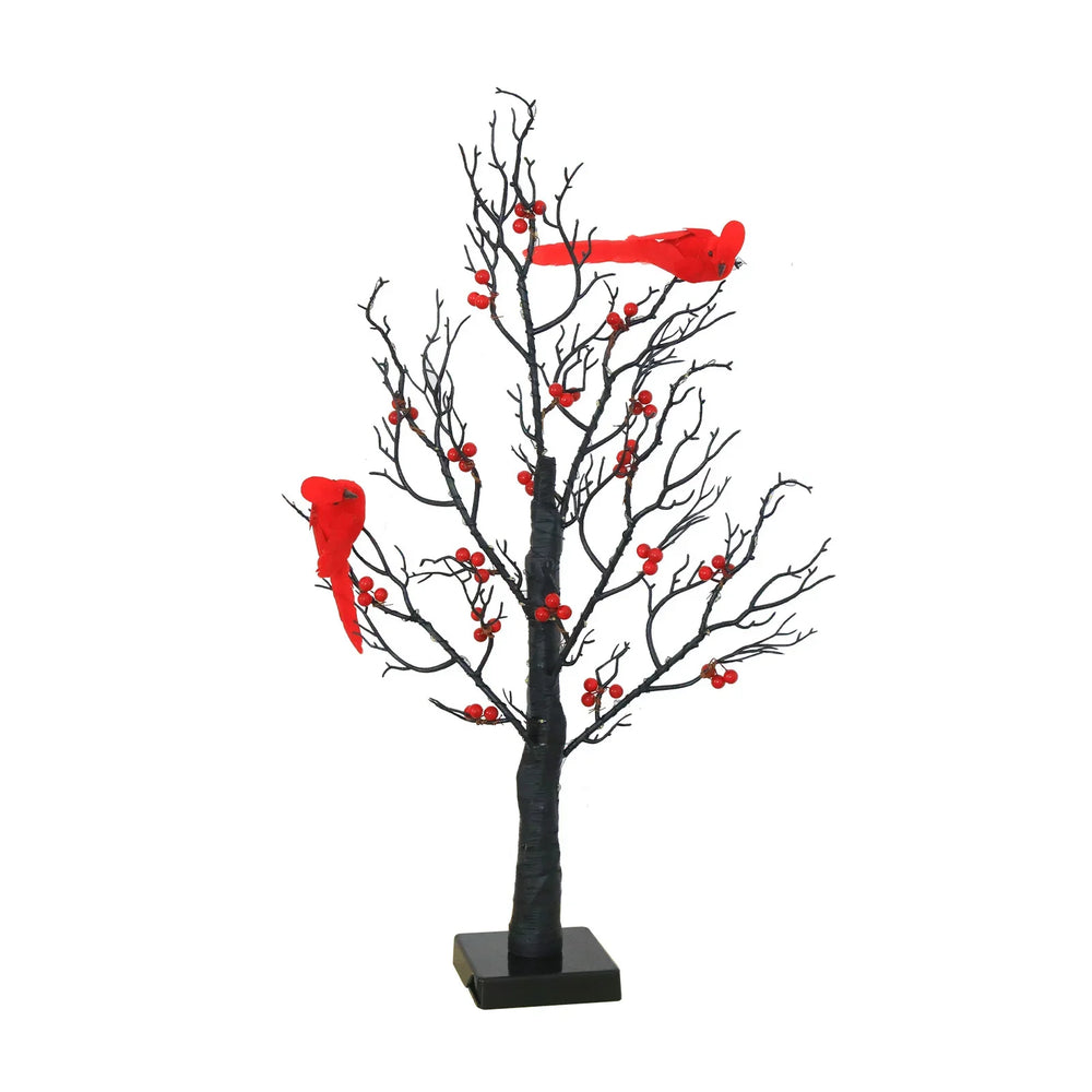 Lighted Mini Birch Tree Light LED Cardinals Christmas Tree Vintage Glowing Tree Light For Table Holiday Home Xmas Decoration EX-STOCK Canada