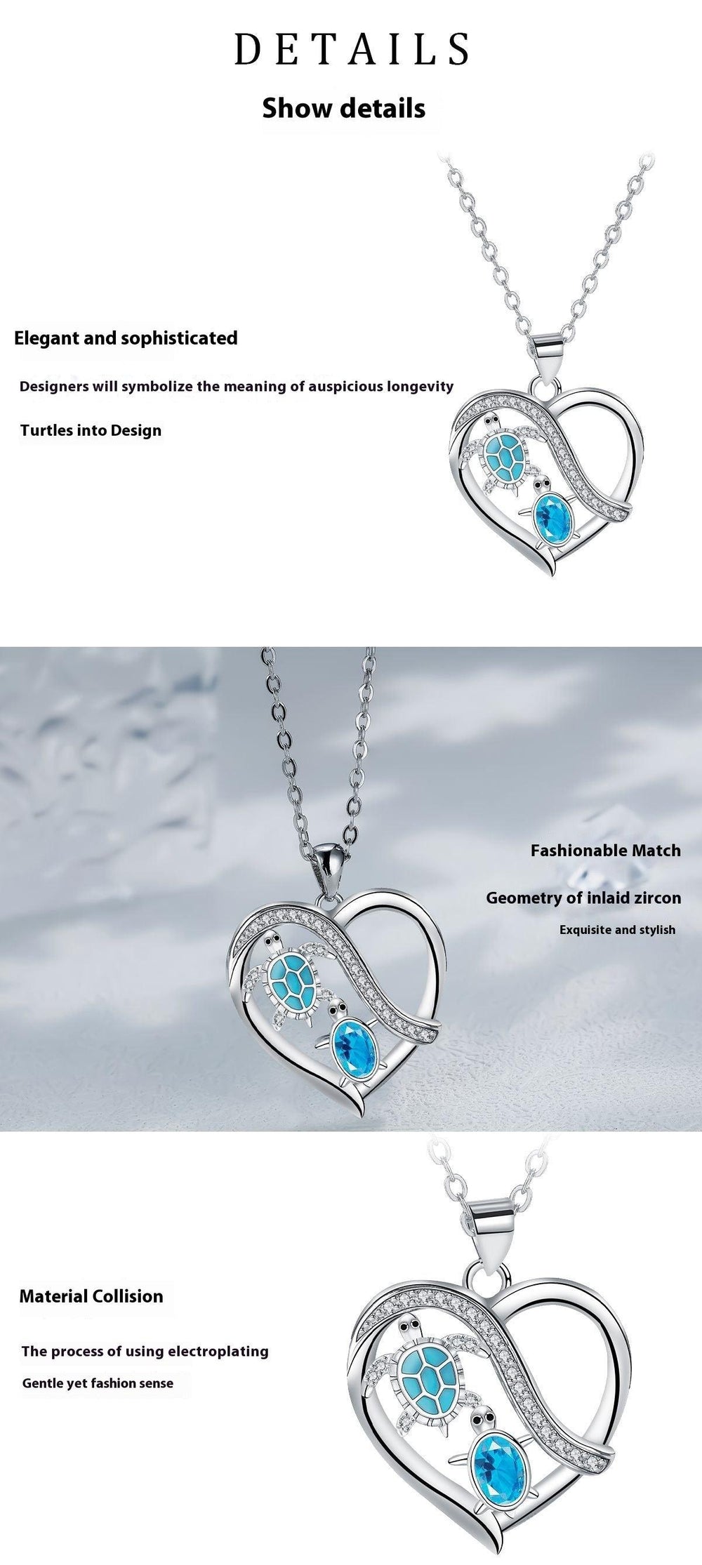 Collier Amour Tortue Cadeau Européen et Américain pour Maman - EX-STOCK CANADA