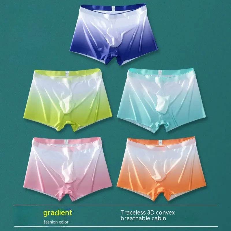 Ice Silk Men's Breathable Full Seamless Boxer Brief Pant underwear - EX-STOCK Canada