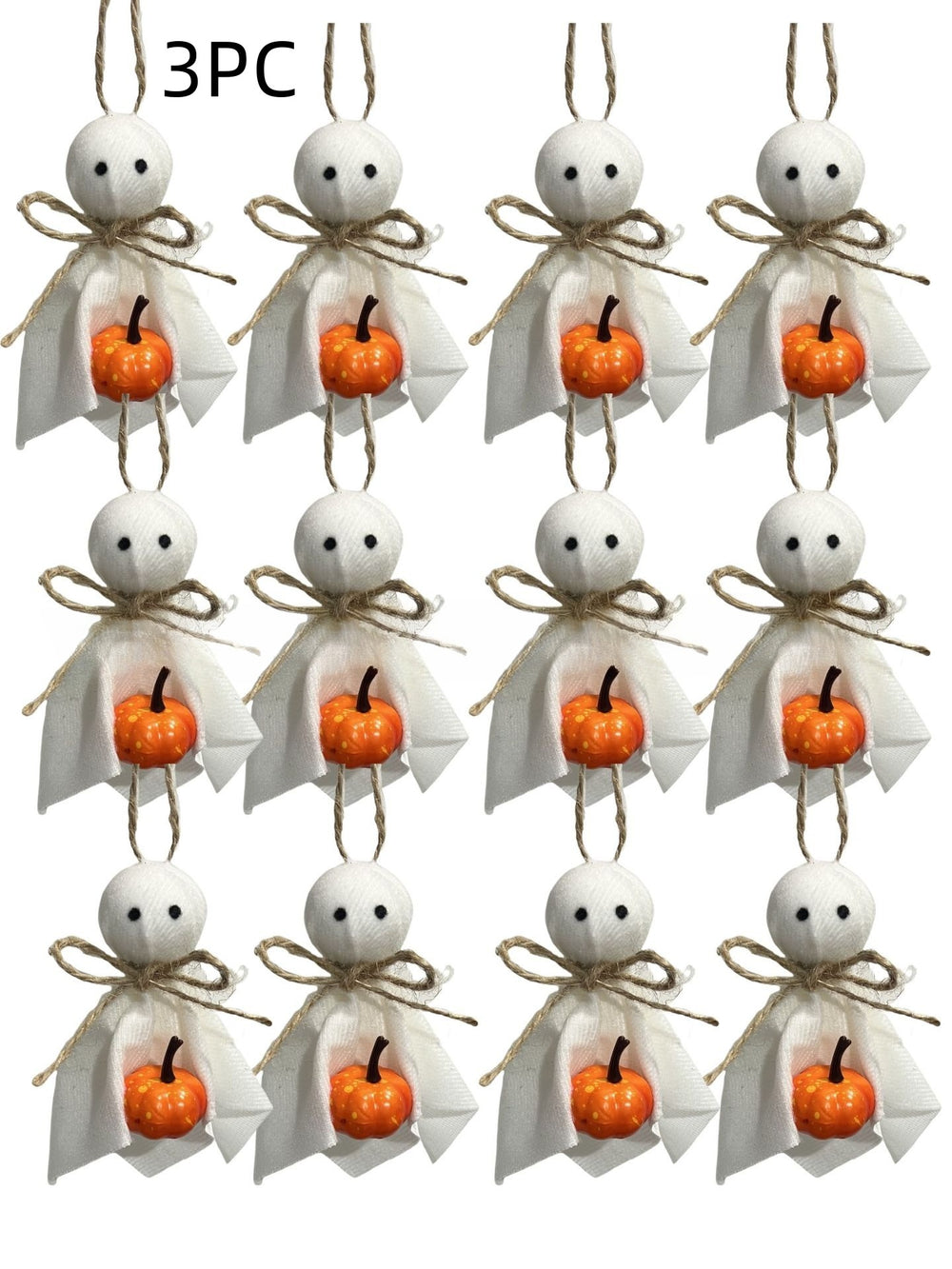 Halloween hanging decoration with ghost pumpkin and wooden bead pendant styles – product view 15