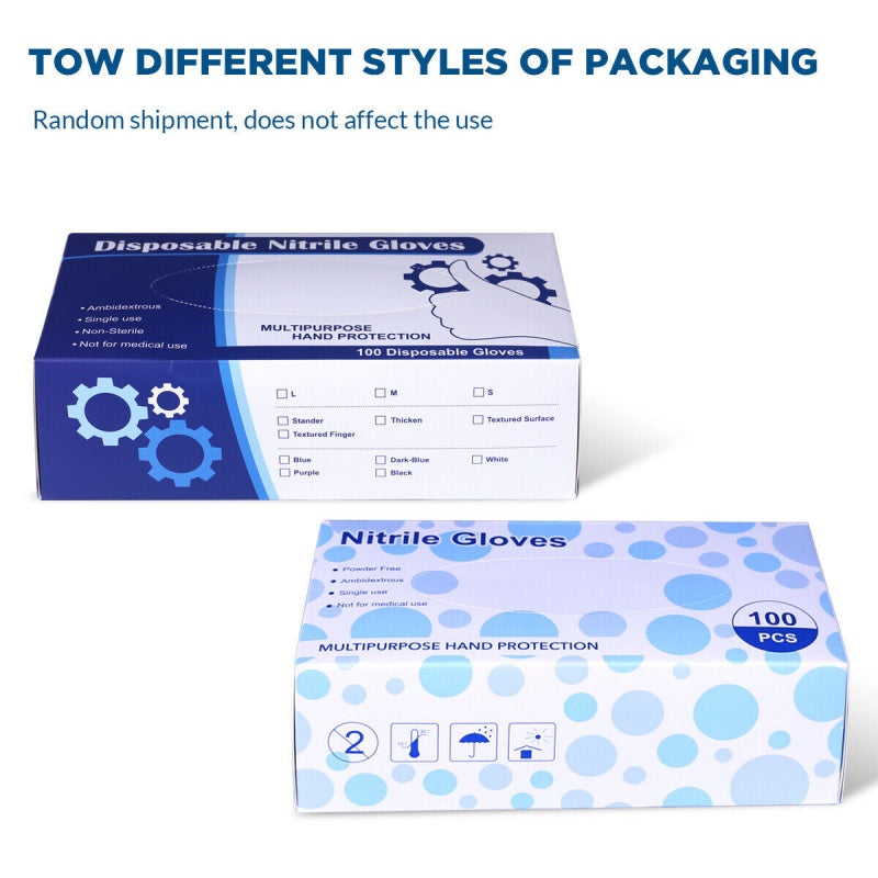 Nitrile Disposable Exam Glove Multipurpose Gloves Latex-Free,100pcs,Blue,Medium