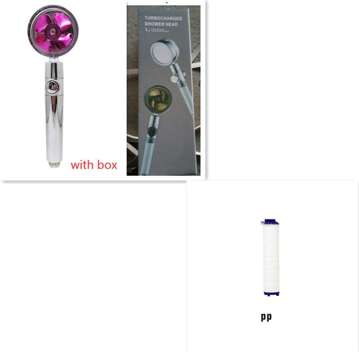 Shower Head Water Saving Flow 360 Degrees Rotating With Small Fan ABS Rain High Pressure Spray Nozzle Bathroom Accessories EX-STOCK Canada