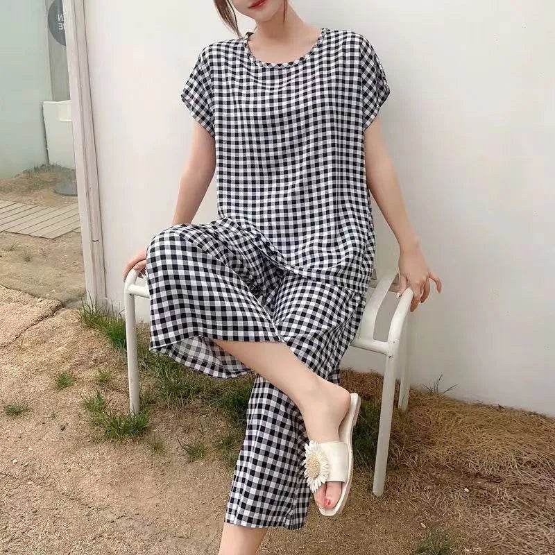 Cotton Silk Pajama Lounge trouser Pants Summer Women - EX-STOCK Canada