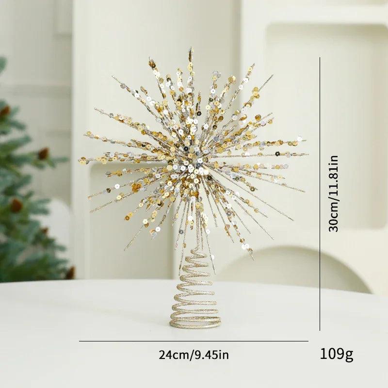 Ornements de Noël Étoile à Huit Ailes ChampagneEX-STOCK Canada