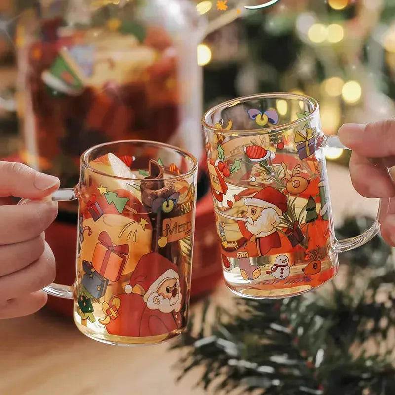 2024 Christmas Gift High Beauty Creative Cup Christmas Snowman Glass Cup High Temperature Resistant - EX-STOCK Canada