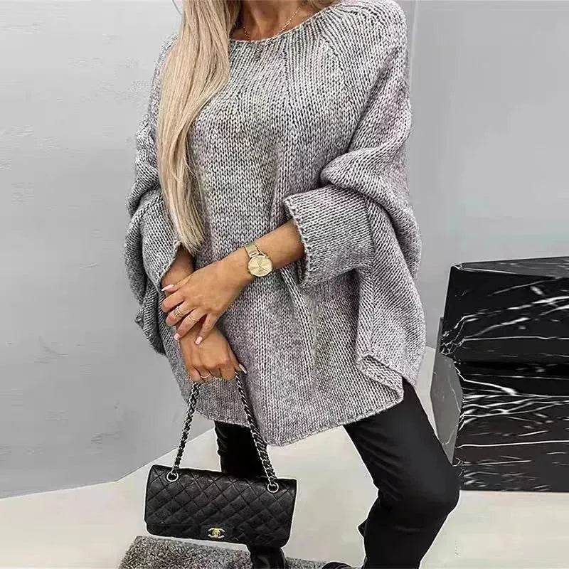 Oversized Fashion Knitted Fleece Pullover Sweater tops for Fall Winter - EX-STOCK Canada