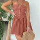 Fashion Women's Halter Denim Mini Flared Dress - EX-STOCK Canada