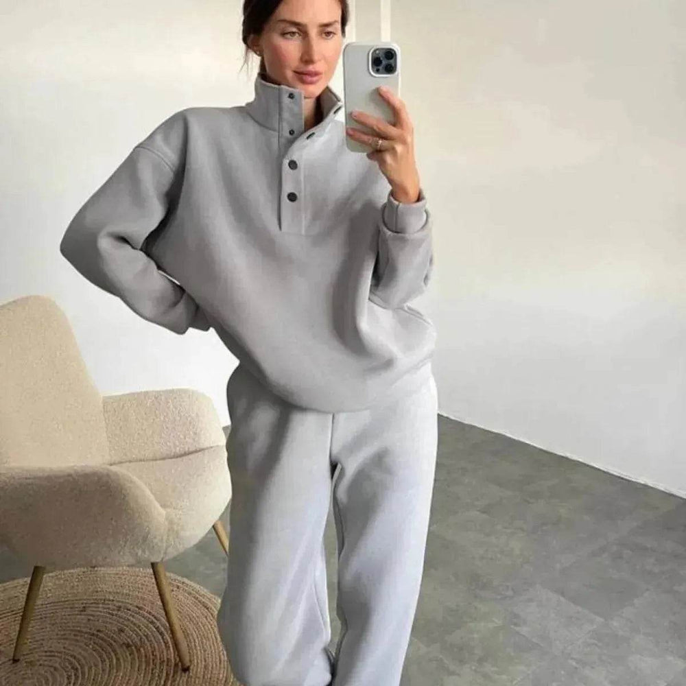 Oversized Solid Casual Pullovers Long Pant Set Warm Hoodie New Tracksuit Suit Fashion Pant Sets Sets For Women 2 Pieces joggers for women - EX-STOCK Canada