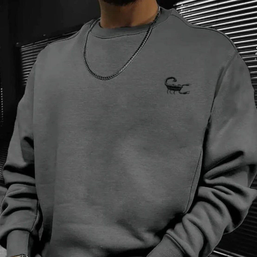 Dark Style Printed Men Crew neck Pullover Sweatshirt - EX-STOCK Canada