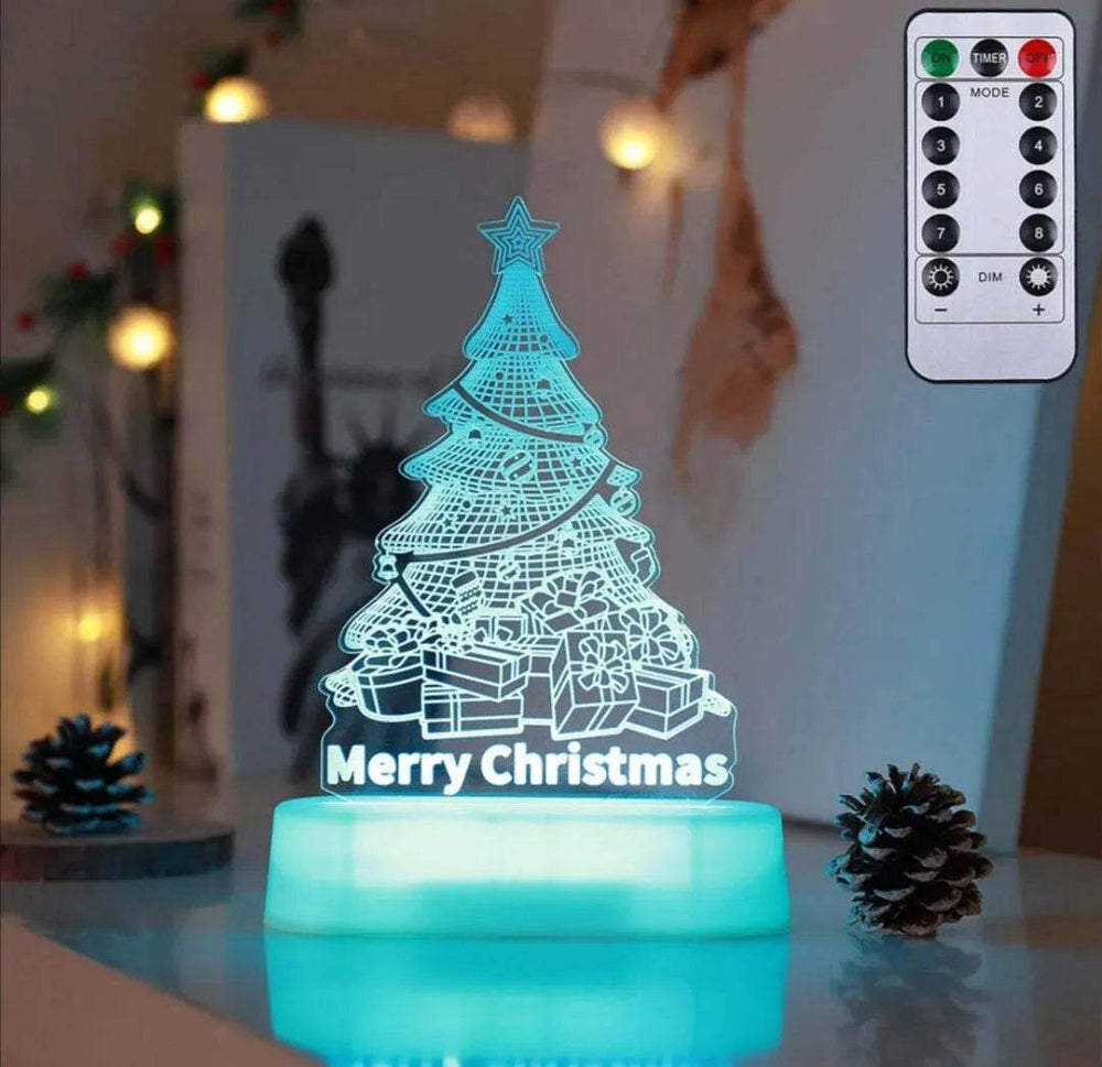 Christmas Decoration 3D Lamp Acrylic LED Night Lights New Year Valentines Day Christmas Kids Gift Christmas Ornaments - EX-STOCK Canada