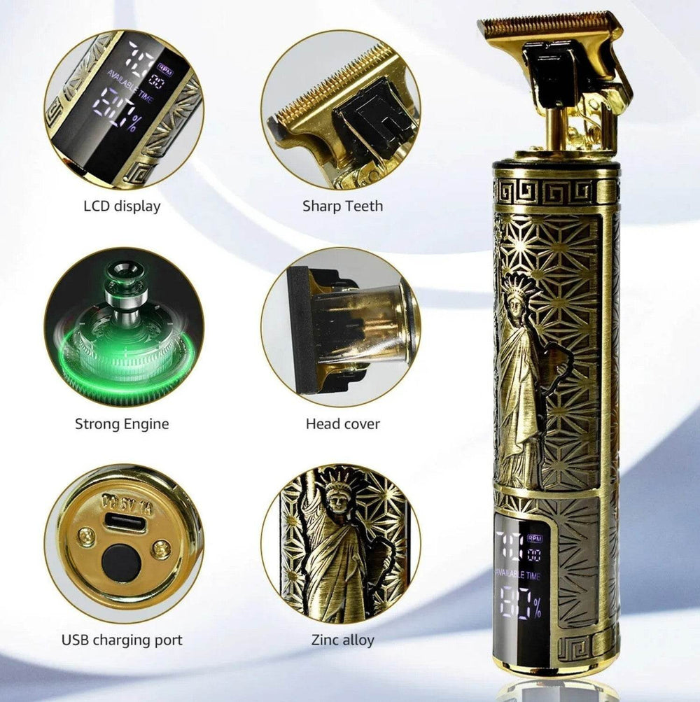 Beard Trimmer Hair Clippers Cordless Hair Cutting Kit Barber Shaving Machine For Men USB Rechargeable 1 PCS - EX-STOCK Canada